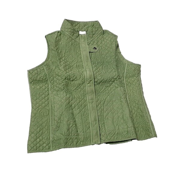 Kiko Women’s Green Vest 100% Linen Size M  Full zipper Brand New # 201 - Picture 1 of 6